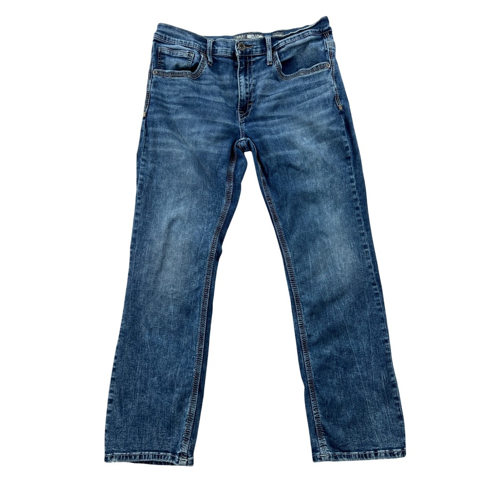 BKE Jake Bootleg Jeans Men 36R Blue Stretch Denim Casual Workwear Western Rugged
